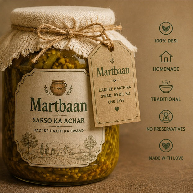 Martbaan Sarso Ka Achar |Sarso Mustard Oil Pickle Pure Homemade & Desi Goodness